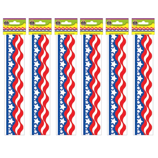 Teacher Created Resources® Patriotic Border Trim, 210ft.
